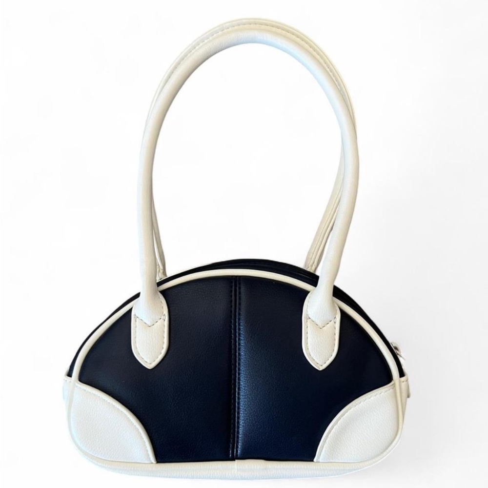 Brandy Meville Navy and Cream Women's Purse